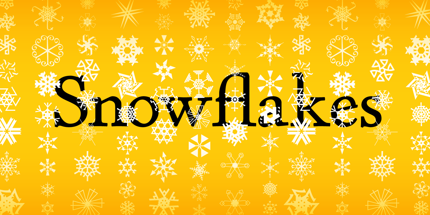 Пример шрифта P22 Snowflakes
